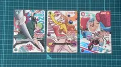 ワンピース　ラウンドワンコラボ　プロモーションカード　ゾロ　ナミ　フランキー