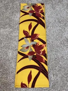 帯 着物？浴衣？ アンティーク レトロ 黄色 花模様