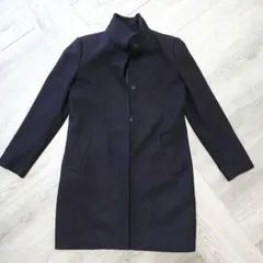 theory スタンドカラーウールコート