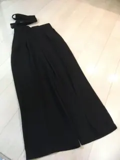 美品　ユニクロ　ハイウエストリボンワイドパンツ
