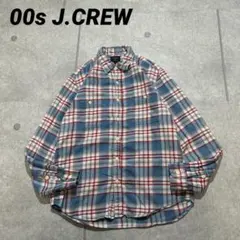 00s J.CREWジェークルー　長袖　フランネルチェックシャツ　アメカジ　M