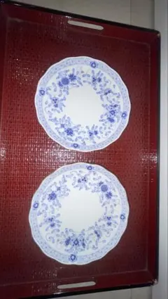 **NARUMI ナルミ ボーンチャイナ 小皿 2枚セット 金縁 日本製**