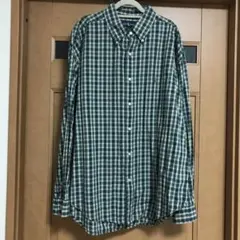 【訳あり】Ralph Lauren ラルフローレン　チェックシャツ　グリーン　L