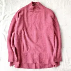 【ジーユー】パフィータッチハイネックチュニック サイドスリット バックロング L