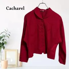 zC1479【M】Cacharel ジャケット テーラード 丸襟 クルミボタンのサムネイル