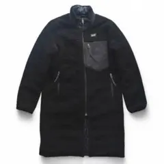 TAION リバーシブル ボア ダウン ロングコート 黒　M ダブルジップ 軽量