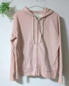 無印良品 フルジップパーカーピンク L