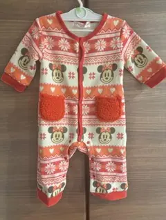 【ディズニー公式】ミニーマウス柄ロンパース