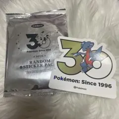 【美品】ポケモン 30周年記念 ステッカー ガバイト 韓国限定 ソンス