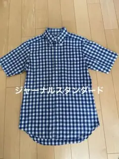 ジャーナルスタンダード　リネン混　ボタンダウンシャツ　メンズ【M】 半袖シャツのサムネイル