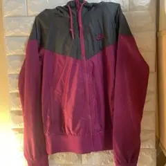 NIKE ナイキ ナイロンジャケット ジップアップ ピンク×グレー レディース