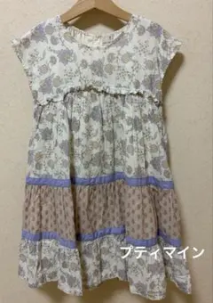 petit main 花柄 ワンピース　120サイズ