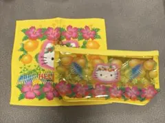 激レア】平成レトロ 2001年 ハローキティ トロピカル メッシュのれん