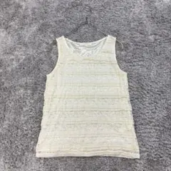 ✨【グローブ】L アイボリー タンクトップ 総レース おしゃれ着 夏 薄手のサムネイル