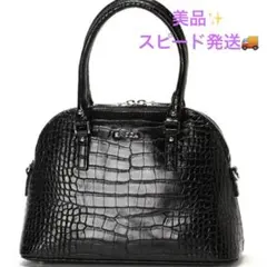 EMODA クロコダイル風 ブラックハンドバッグ