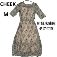 新品未使用タグ付き　Cheek 花柄レースワンピース 結婚式ドレス　オケージョンのサムネイル
