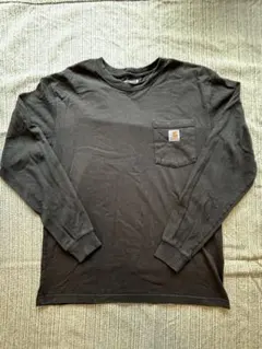 Carhartt フェードブラック　ロンT グァテマラ製　表記M 実寸ＸＬ相当
