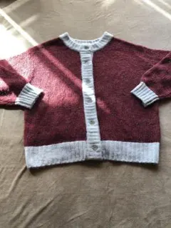 バイカラーニットカーディガン　スタディオクリップ