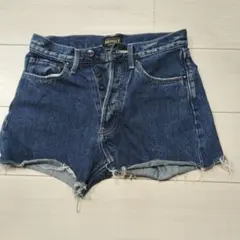 MOUSSY デニムショートパンツ フリンジヘム