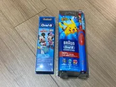 【新品】ブラウンOral-B充電式子供用本体＋替えブラシ（充電器付き、送料込み）