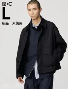 ユニクロC コットンショートブルゾン 09ブラックLサイズ