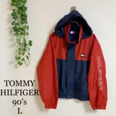 207 オールドトミー ナイロンジャケット ビッグロゴ バイカラー 古着 90s