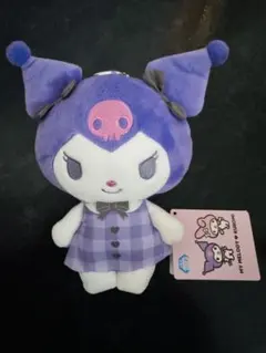 【Aクロミ】 マイメロディ・クロミ チェックワンピがま口ポーチ