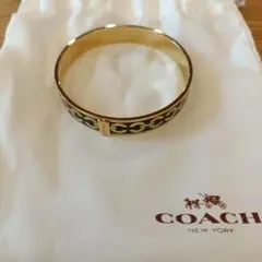 COACH ゴールド ブラック バングル