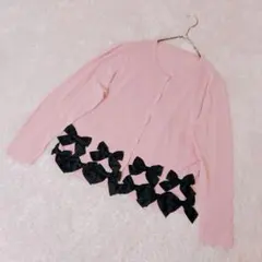 Rose Tiara リボン ピンク XXL カーディガン ローズティアラ 綿