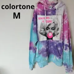 早い者勝ち✨️colortone 【M】タイダイ パーカー おしゃれ フード付き