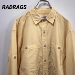 T-131 RADRAGS フィッシングシャツ イエロー M 防虫 USA古着
