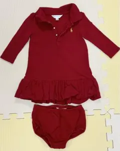 Ralph Lauren 赤 ドレスとパンティセット 12M