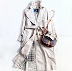 極美品✨アクアスキュータム ウールライナー付トレンチコート クラブチェック