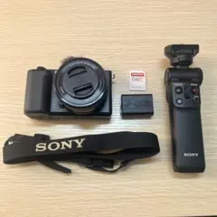 SONY ZV-E10 レンズキット 純正グリップ SDカード付