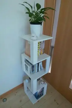 木製ホワイトラック 縦型モダン