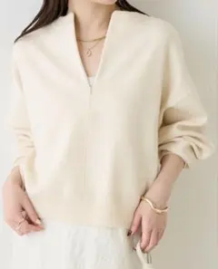 COLLAGE GALLARDAGALANTE ジップスウェットライクニット