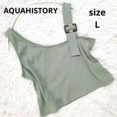 AQUAHISTORYしまむらアシンメトリーワンショル風リブビスチェタンクトップのサムネイル