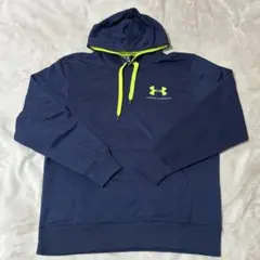 UNDER ARMOUR XL ネイビー/ライム パーカー XL