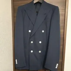 美品】ハケットロンドン 紺Wブレザー スーパー120ウール・カシミヤ混