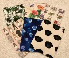 未使用　訳あり　ハンドメイド　ブックカバー　文庫本サイズ　6点セット　まとめ売り