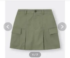 GU ローウエスト　オリーブ カーゴミニスカート sサイズ