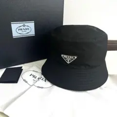 希少XL・美品】PRADA プラダ Re-Nylon バケットハット ブラック - メルカリ