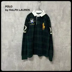 # POLO ポロ ラルフローレン ラガーシャツ 長袖ポロシャツ M チェック