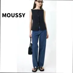 新品未使用】MOUSSY BOAT NECK ベスト ブラック - メルカリ