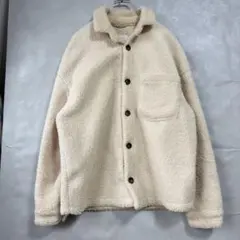 ザラ ボアジャケット フリース S/M ブルゾン アウター カーデ 襟付き