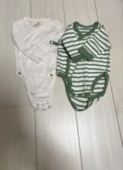 60サイズロンパース肌着　２枚セット