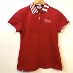 【adidas】ゴルフ レディース ポロシャツ 赤　Mサイズ