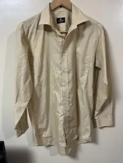 SHAPORD 形態安定 ベージュ長袖シャツ