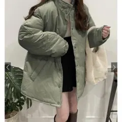 GRL スタンドカラーミドル丈ダウンコート[fo1620]