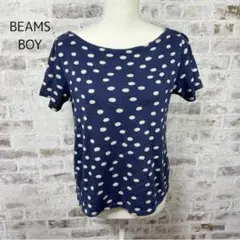 1263 【BEAMS BOY】　ビームス　Tシャツ　水玉　ドット　ネイビーのサムネイル